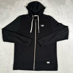 Marine Layer Jacket Women Size S Black Full Zip Long Sleeve Hooded Pockets EUC